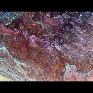 “Darkness” Original Pour Painting on canvas